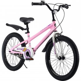 Royalbaby Freestyle Kid's Bike 20 In. Girl's and Boy's Kid's Bicycle Pink and Black with Kickstand