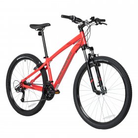 Decathlon Rockrider ST100, 21 Speed Mountain Bike, 27.5", Unisex, Red, Small