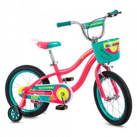 Schwinn Breeze Kids Bike, 16 in. with Basket, Girls, Pink