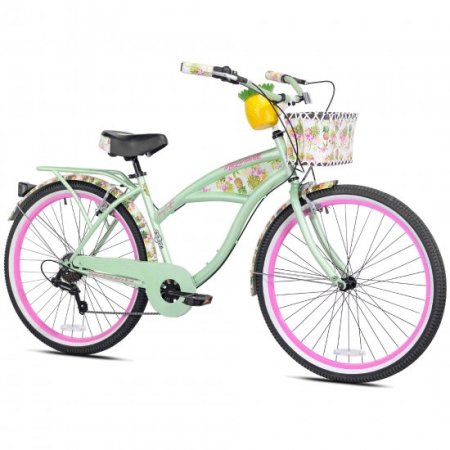 Margaritaville 26" Pineapple Women's Cruiser Bike, Green