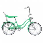 Micargi HERO 20" Beach Cruiser Coaster Brake Single Speed with Banana Seat Stainless Steel Spokes One Piece Crank Alloy Rims 36H Color: Mint Green