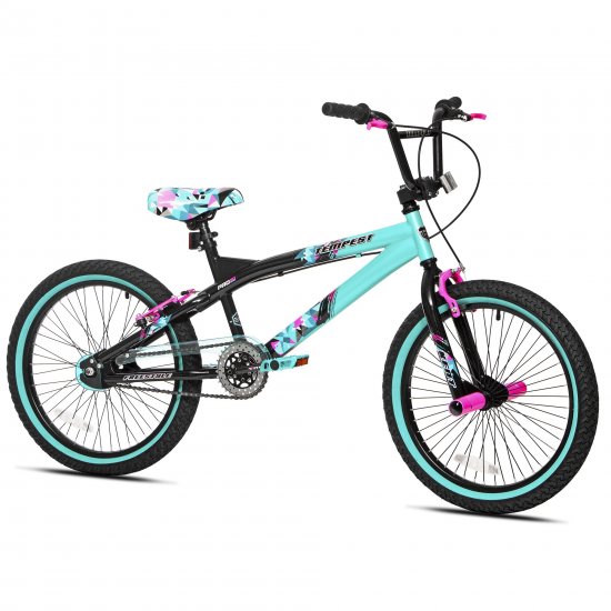 Kent Bicycles 20\" Girl\'s Tempest Bicycles, Black/Aqua