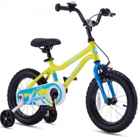 RoyalBaby Chipmunk Kids Bike Boys Girls 16 Inch Bicycle with Training Wheels and Kickstand Green