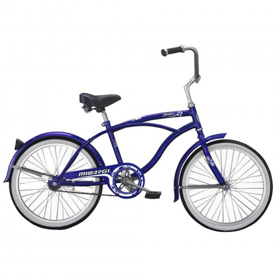 Micargi JETTA 20\' Beach Cruiser Coaster Brake Single Speed Stainless Steel Spokes One Piece Crank Alloy Rims 36H Color: BLUE