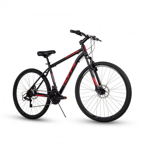 Huffy 27.5 In. Range line Men\'s Mountain Bike, Black and Red