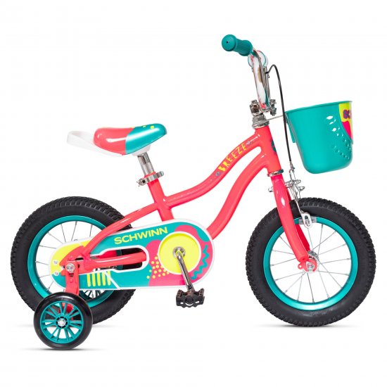 Schwinn Breeze Kids Bike, 12 in. with Basket, Girls, Pink