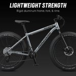 Mongoose 26 In. Dolomite ALX Fat Tire MTB, 16 Speed, Medium Frame, Gray