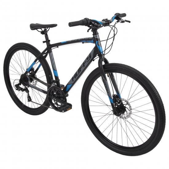 Huffy 27.5 Carom Mens 14-Speed Aluminum Gravel Bike for Adults