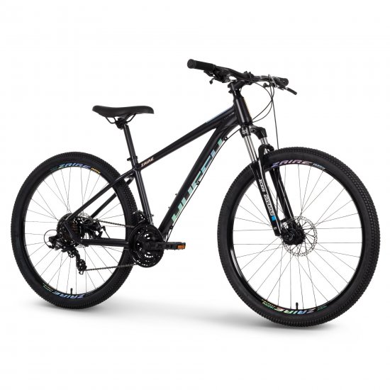 Huffy Zaire Mens\' 27.5\" 21 Speed Aluminum Hardtail Mountain Bicycle, Black