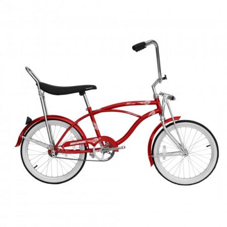 Micargi HERO 20" Beach Cruiser Coaster Brake Single Speed with Banana Seat Stainless Steel Spokes One Piece Crank Alloy Rims 36H Color: Red