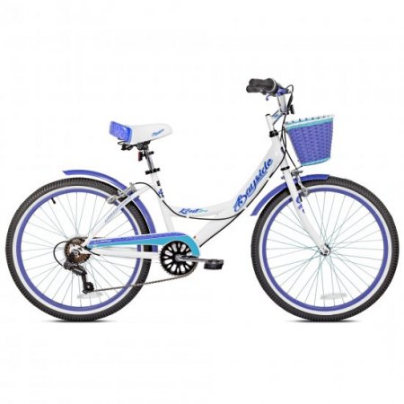 Kent 24" Bayside Multi-Speed Girl's Bike, White/Purple