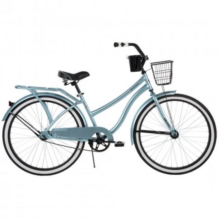 Huffy 26" Baypointe Women's Cruiser Bike with Basket, Pool Blue