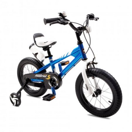 Royalbaby BMX Freestyle 12 inch Kid's Bike Blue with Two Hand Brakes