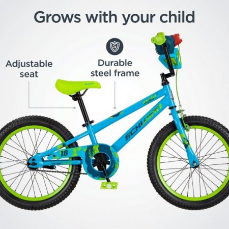 Schwinn Squirt Sidewalk Bike 18-inch wheels, blue / green