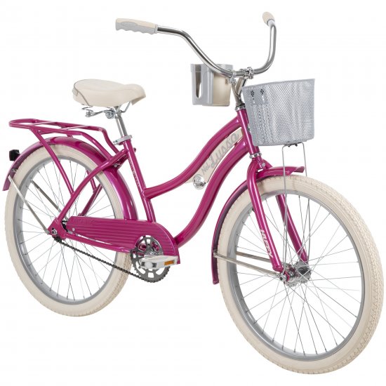 Huffy 24\" Nel Lusso Girls\' Cruiser Bike, Pink
